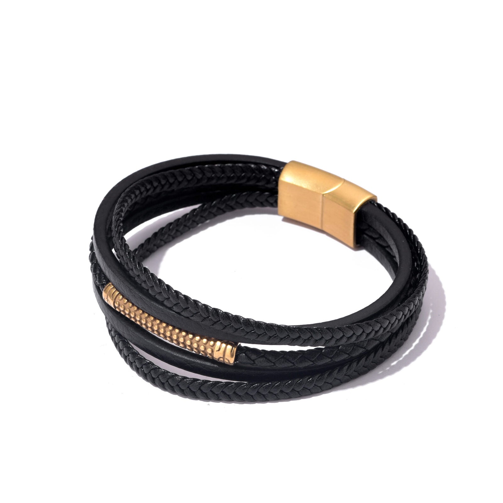 bratara-barbati-piele-naturala-negru-auriu-Liam1.jpg