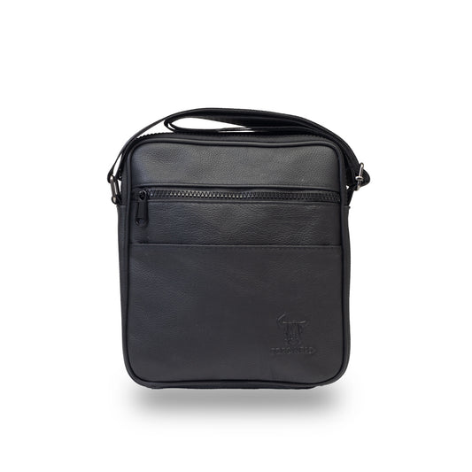 Bolso de hombre de piel natural negra Miror