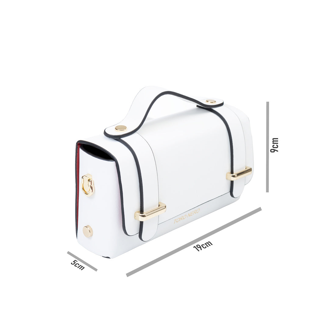 Bolso de mujer de piel natural blanco Natalia