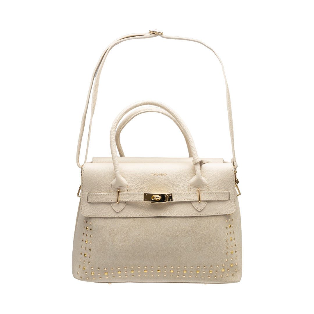 Bolso de mujer de piel natural beige Mira