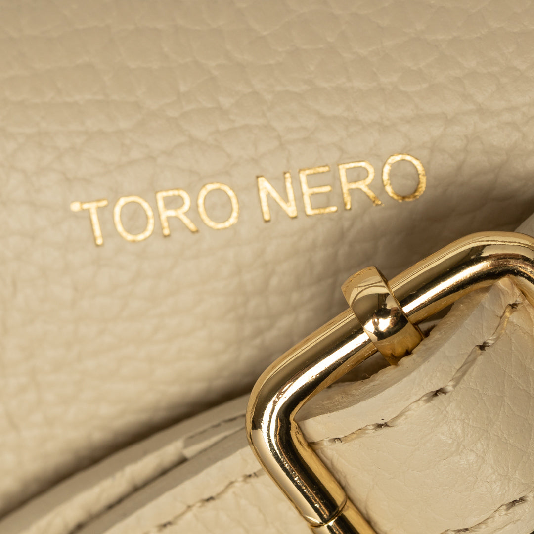 Bolso de mujer de piel natural beige Mira