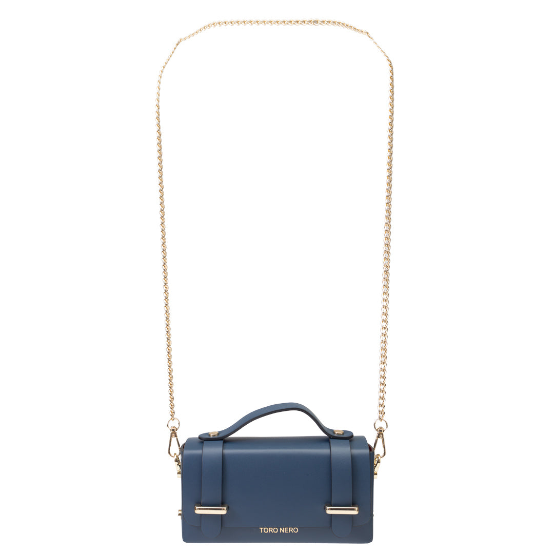 Bolso de mujer de piel natural azul marino Natalia