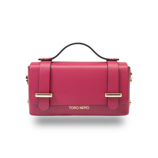 Bolso de piel natural fucsia Natalia para mujer
