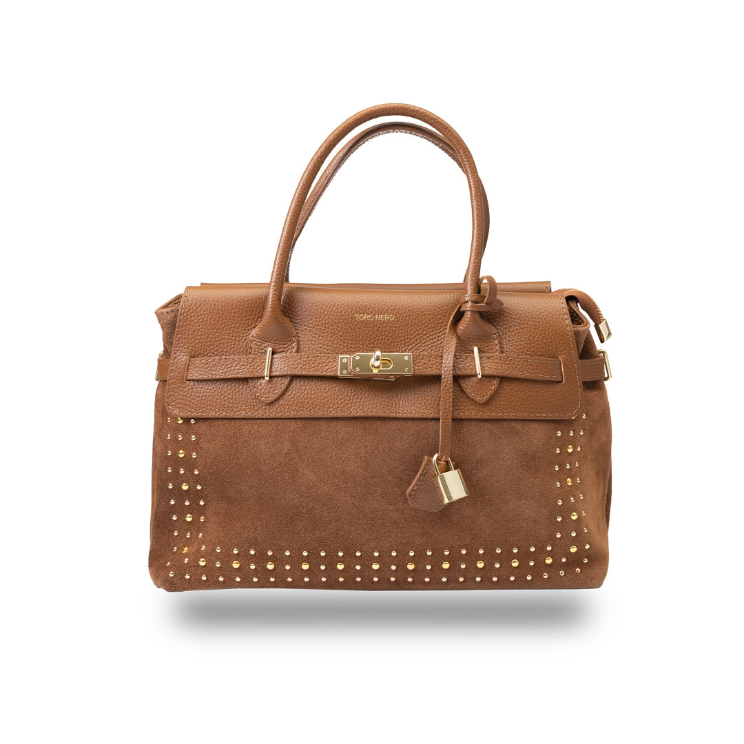 Bolso de mujer de cuero natural marrón Mira