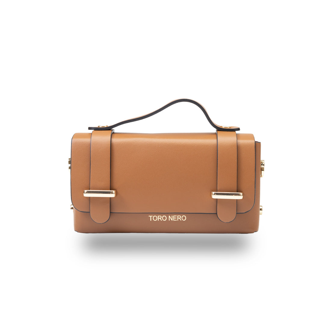 Bolso de mujer de piel genuina marrón Natalia