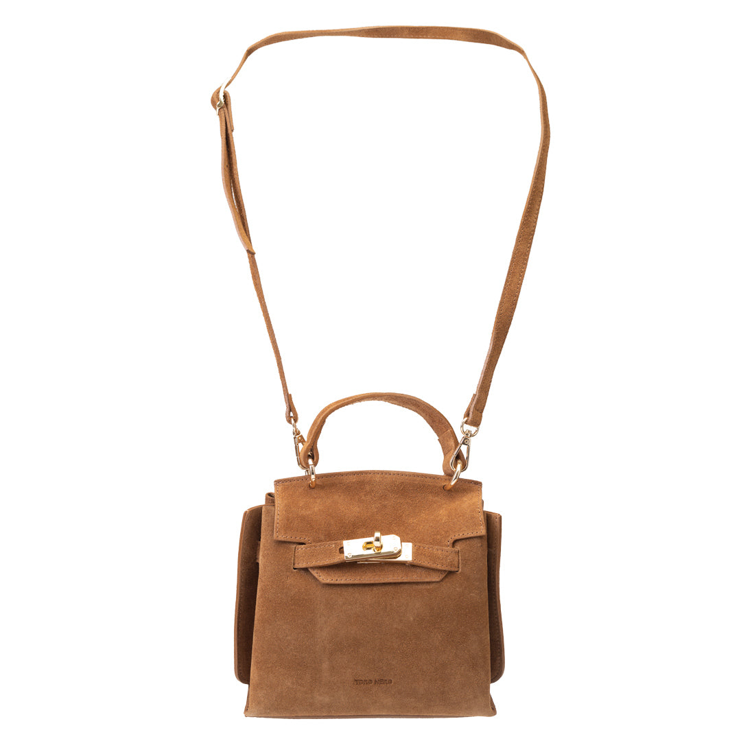 Bolso de mujer de piel natural marrón Renata