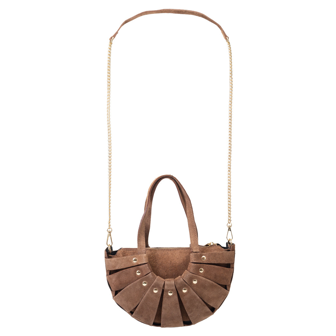 Bolso de mujer de piel natural marrón Ruth
