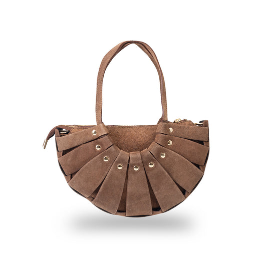Bolso de mujer de piel natural marrón Ruth