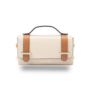 Bolso de mujer de piel natural marrón-beige Natalia