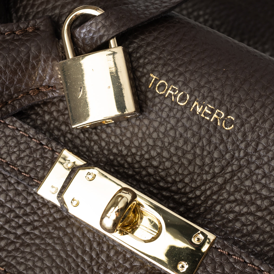 Bolso de mujer de cuero genuino marrón oscuro Mira