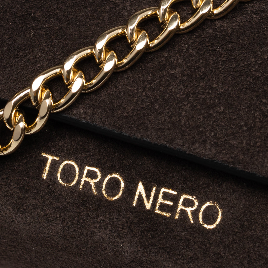 Bolso de mujer de piel genuina marrón oscuro - piel vuelta Natalia
