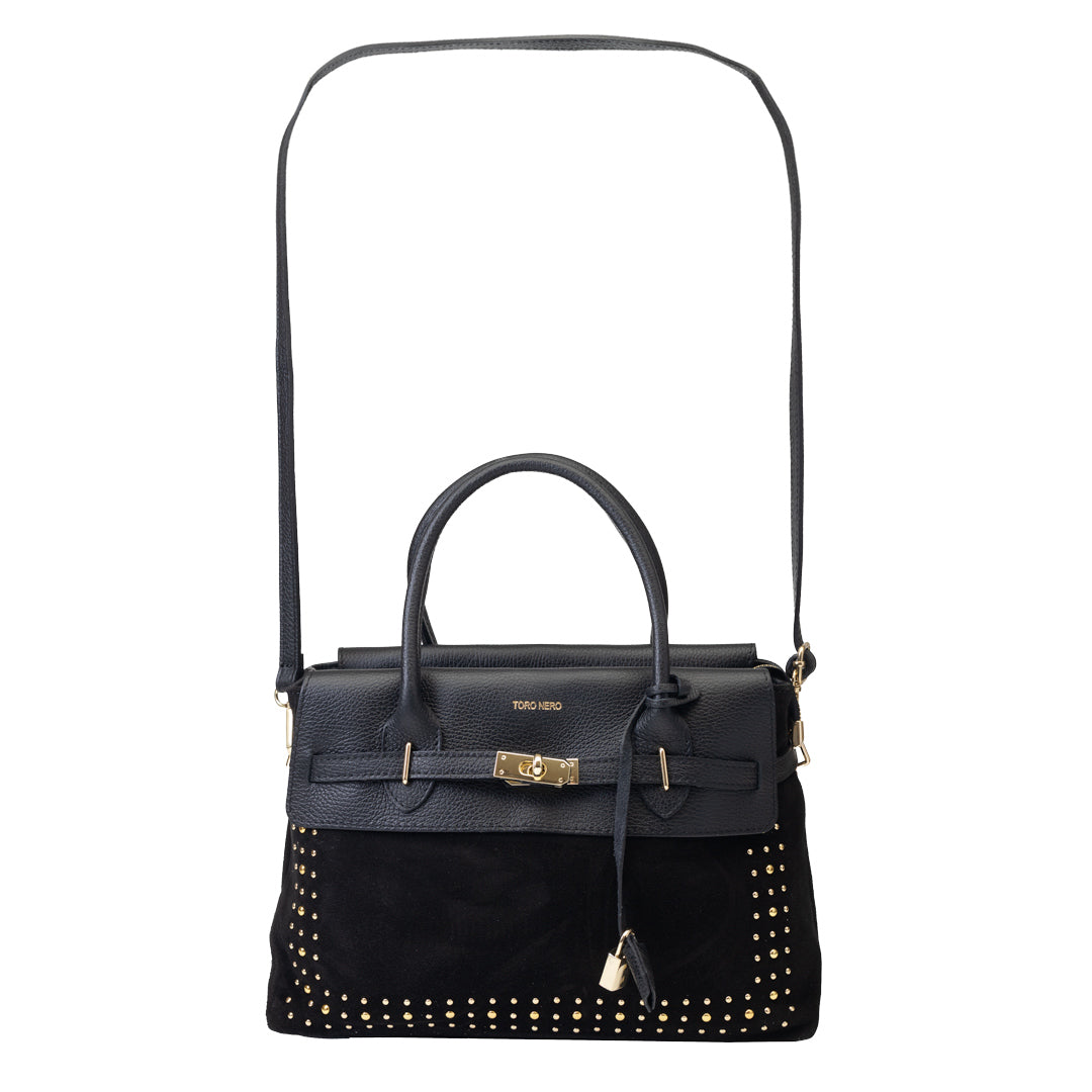 Bolso de mujer de piel natural negro Mira