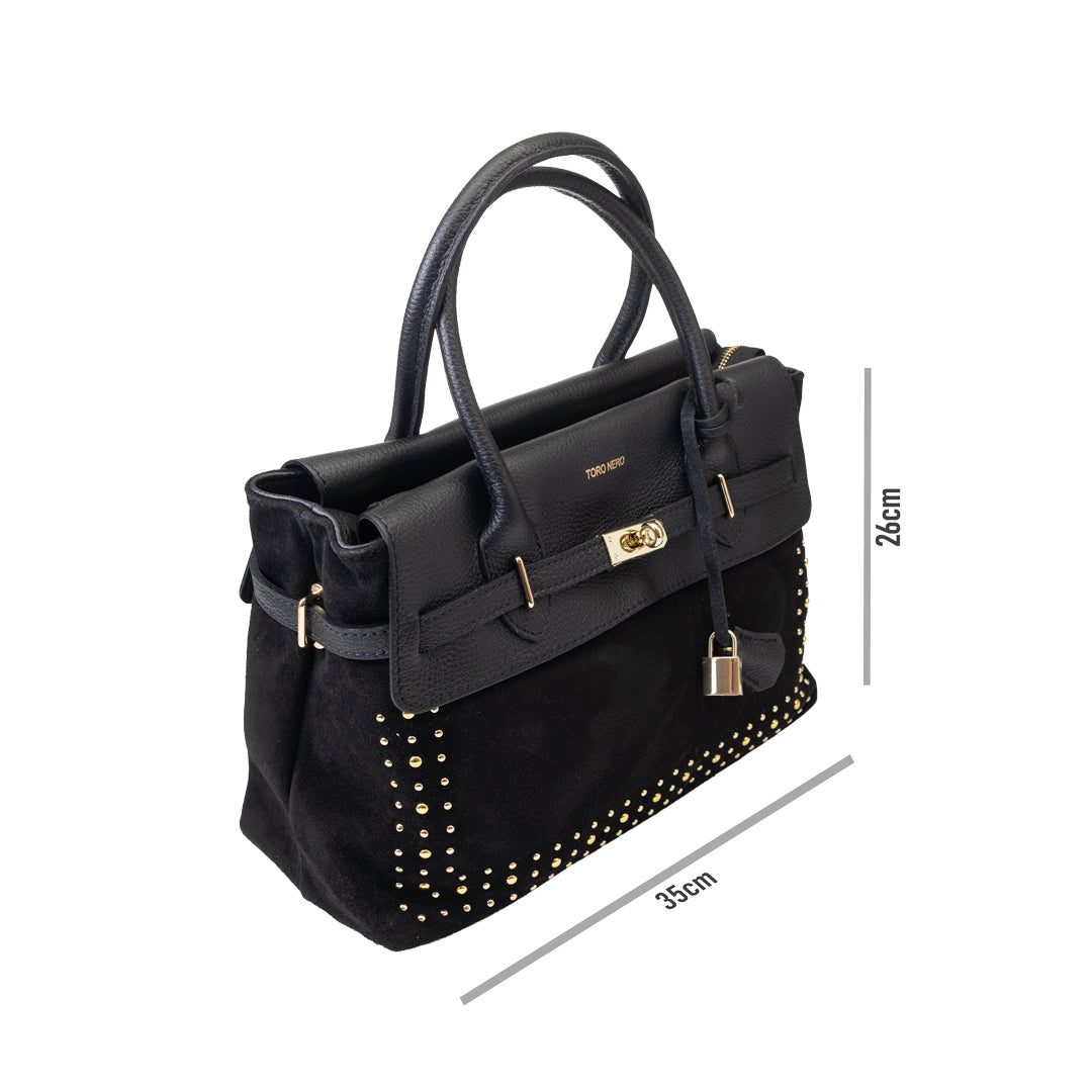 Bolso de mujer de piel natural negro Mira