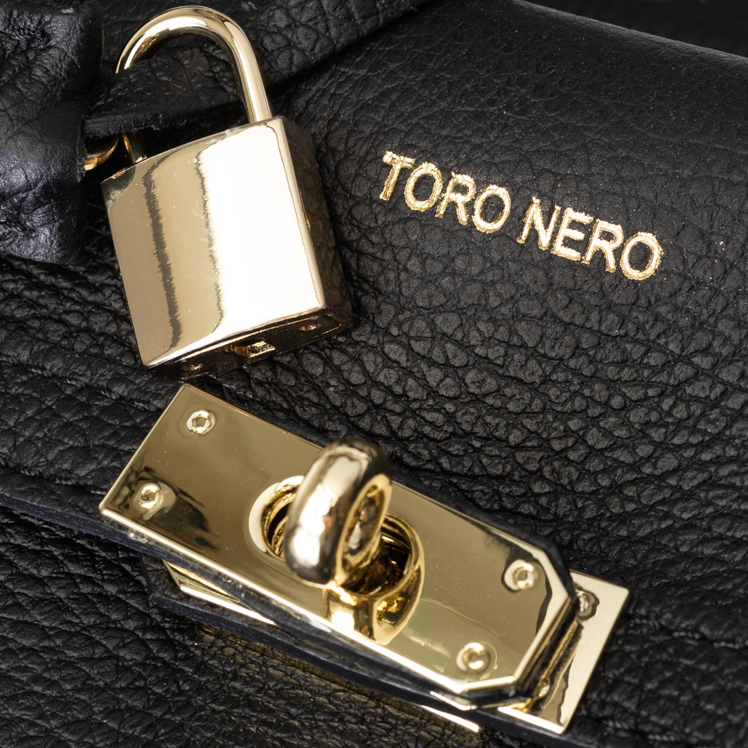Bolso de mujer de piel natural negro Mira