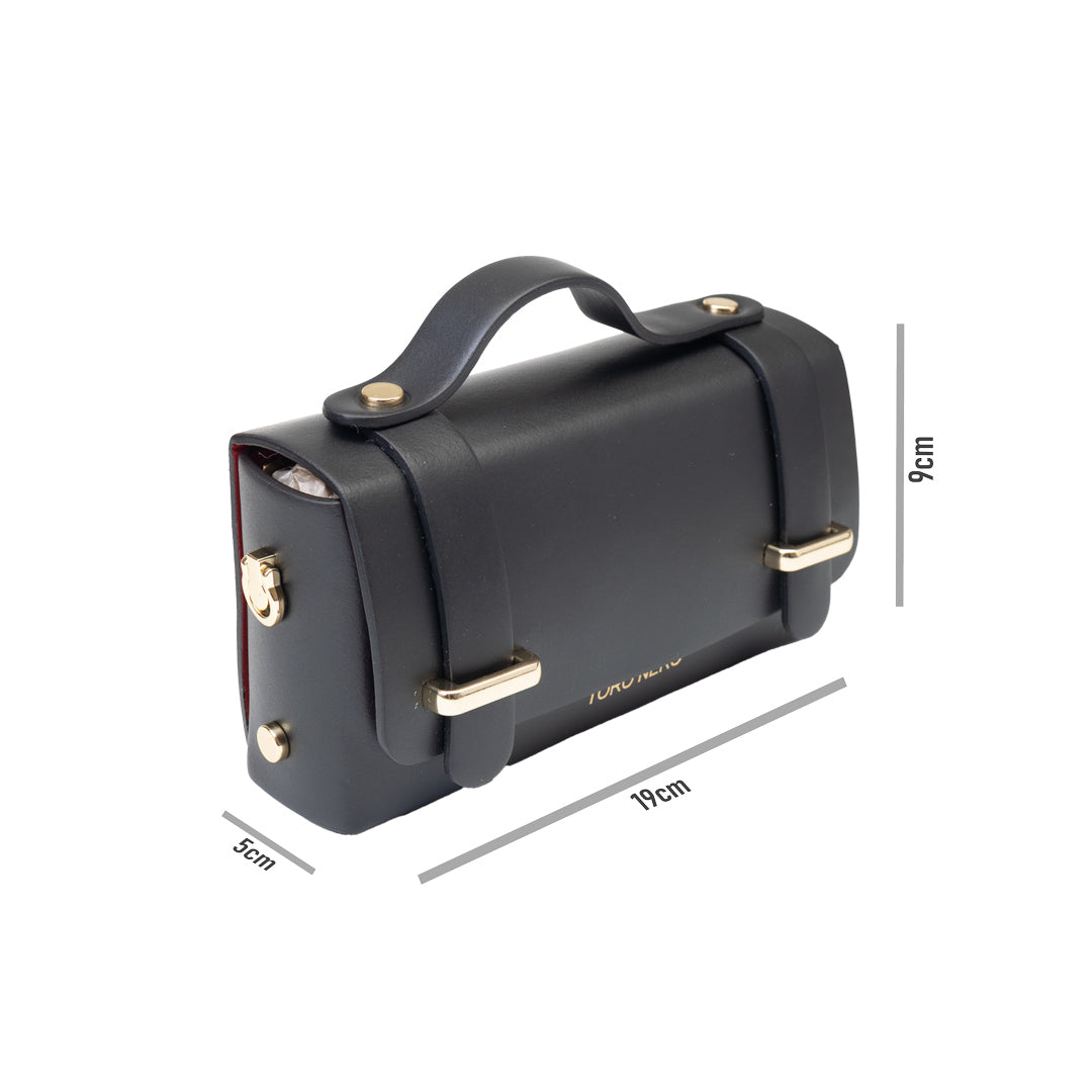 Bolso de mujer de piel natural negra Natalia