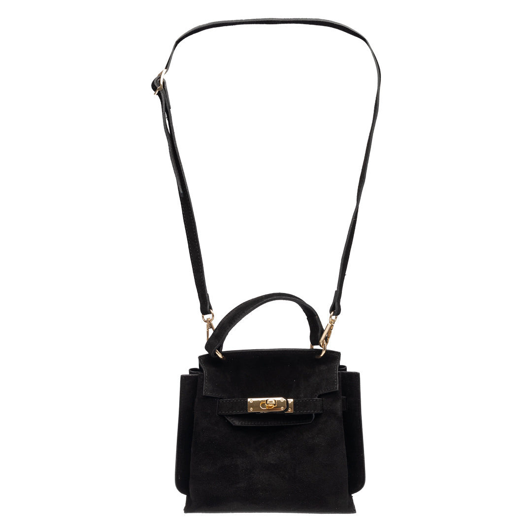 Bolso de mujer de cuero genuino negro Renata