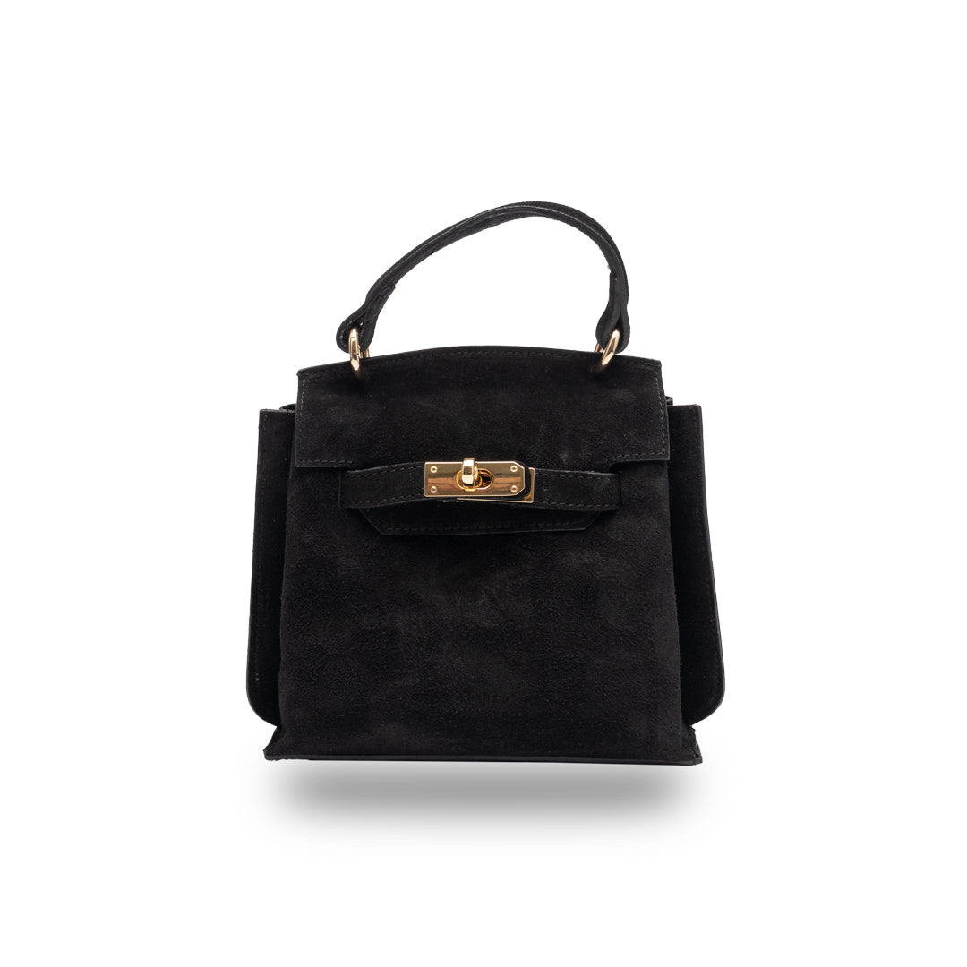 Bolso de mujer de cuero genuino negro Renata