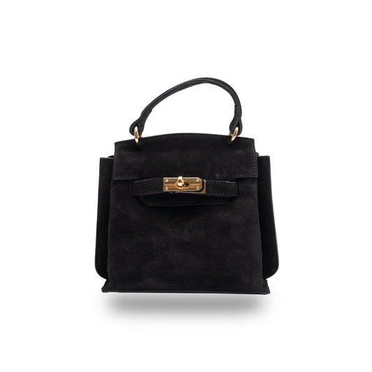 Bolso de mujer de cuero genuino negro Renata