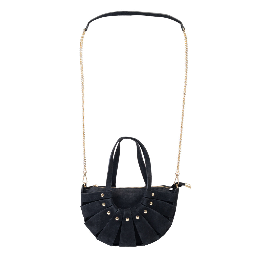 Bolso de mujer de piel genuina negro Ruth