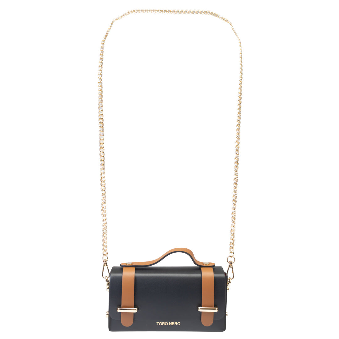 Bolso de mujer de piel genuina negro-marrón Natalia