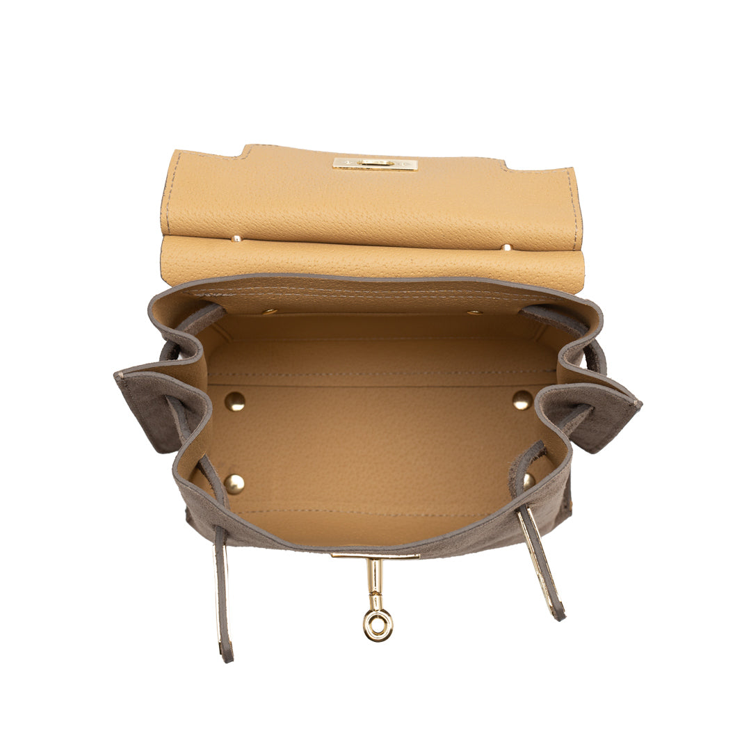 Bolso de mujer de piel natural Renata topo