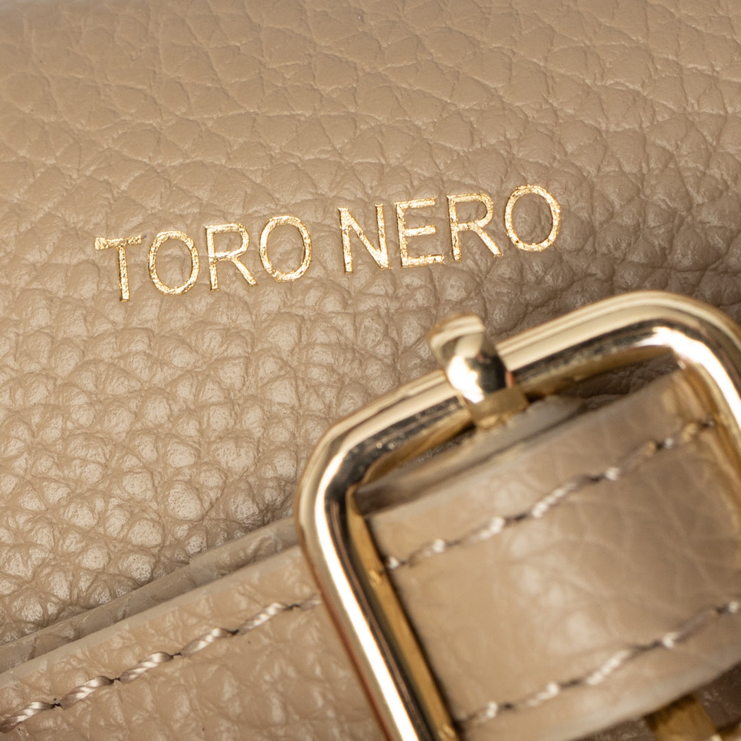 Bolso de mujer de piel natural topo claro Mira