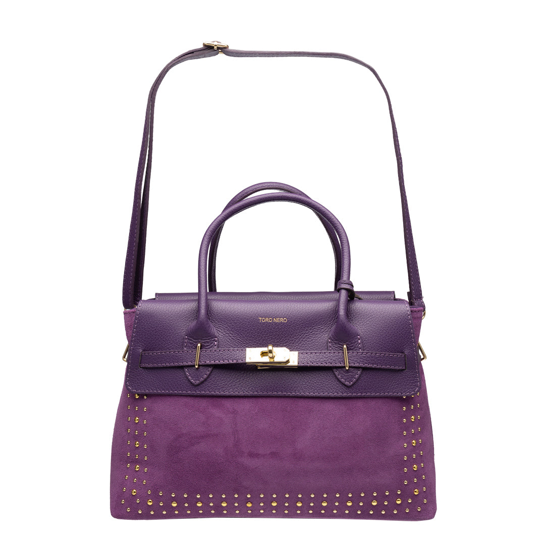 Bolso de mujer de piel genuina violeta Mira