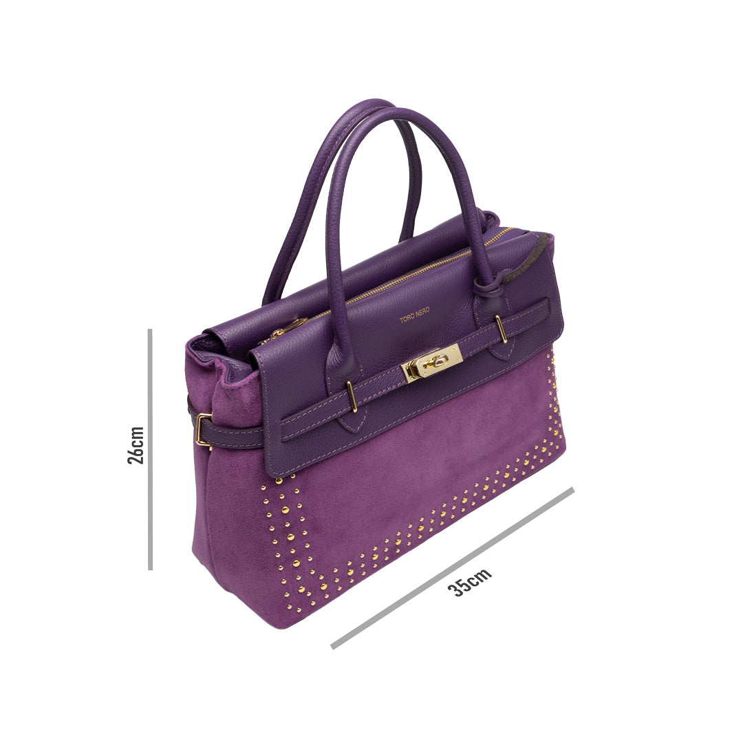 Bolso de mujer de piel genuina violeta Mira