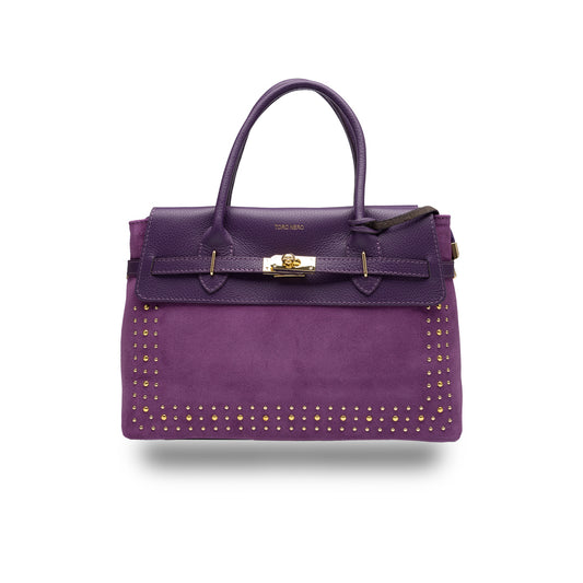 Bolso de mujer de piel genuina violeta Mira