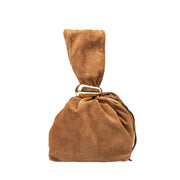 Bolso de mujer de ante natural, marrón Eliza