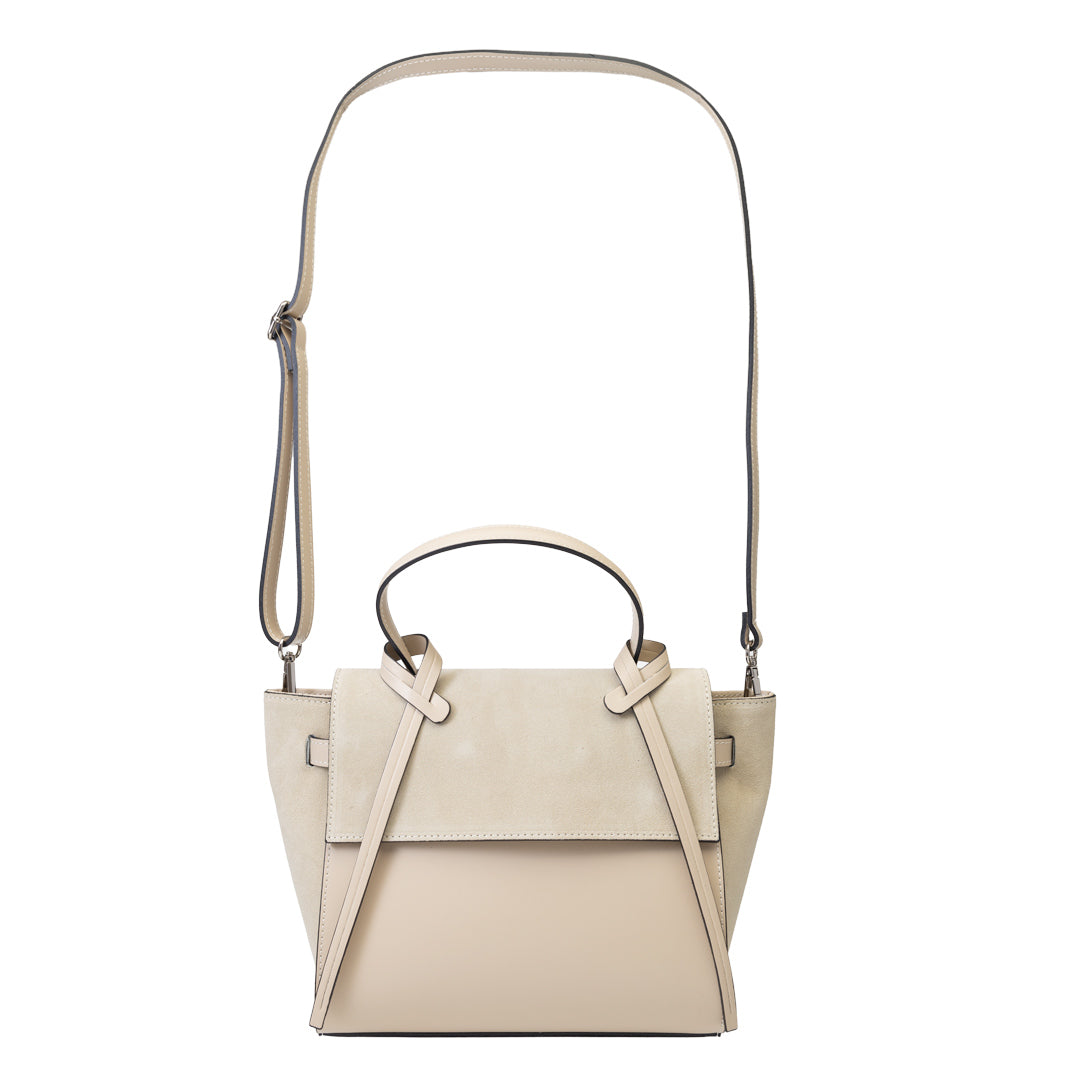 Bolso de mujer de ante natural beige Erika