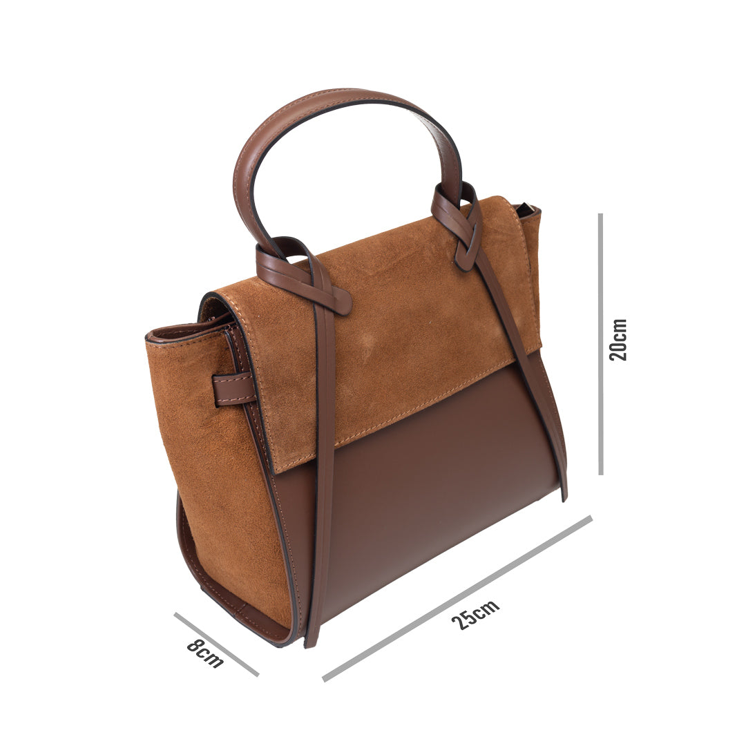 Bolso de piel natural marrón-marrón Erika