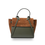 Bolso de mujer de piel natural marrón verdoso Erika