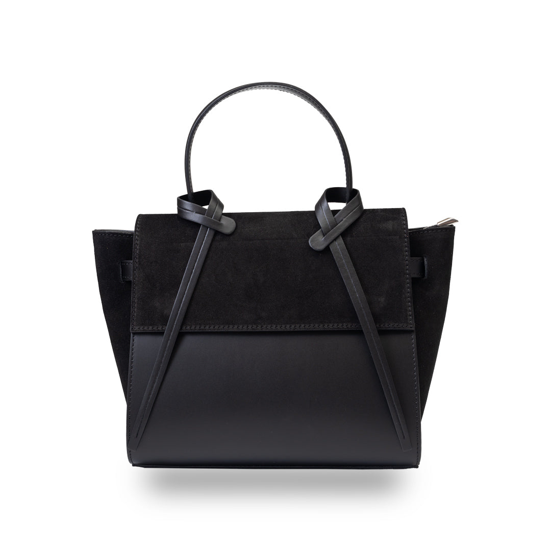 Bolso de mujer de ante natural negro Erika