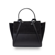 Sac à main femme en daim véritable noir Erika