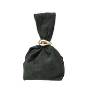 Bolso de mujer de piel de ante natural, verde militar Eliza