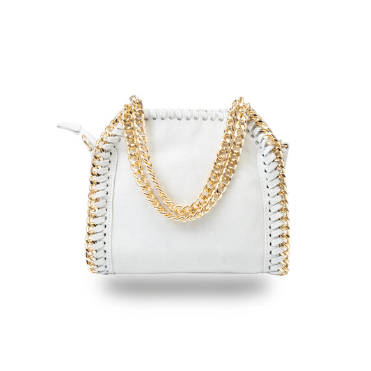 Bolso de mujer de piel natural blanca Ilona