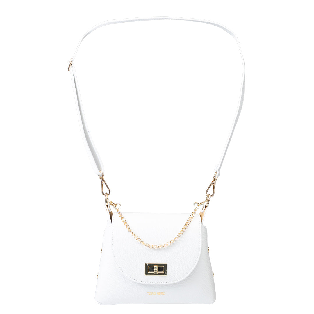 Bolso de mujer de cuero genuino blanco Raisa