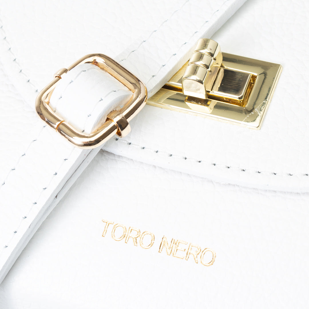 Bolso de mujer de cuero genuino blanco Raisa