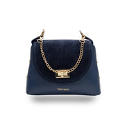 Bolso de mujer de ante natural, azul Raisa