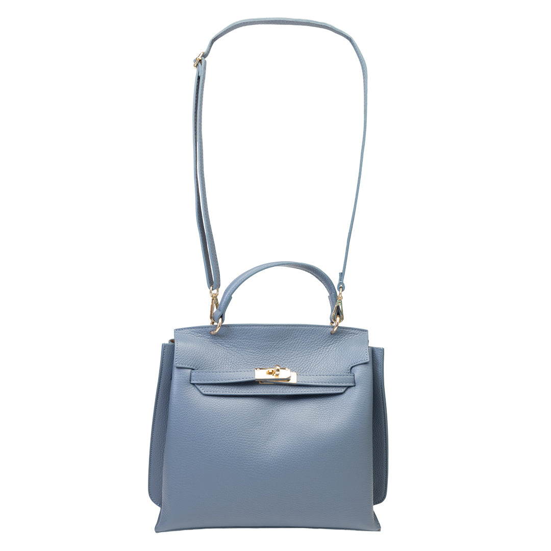 Bolso de mujer de cuero genuino azul Raluca