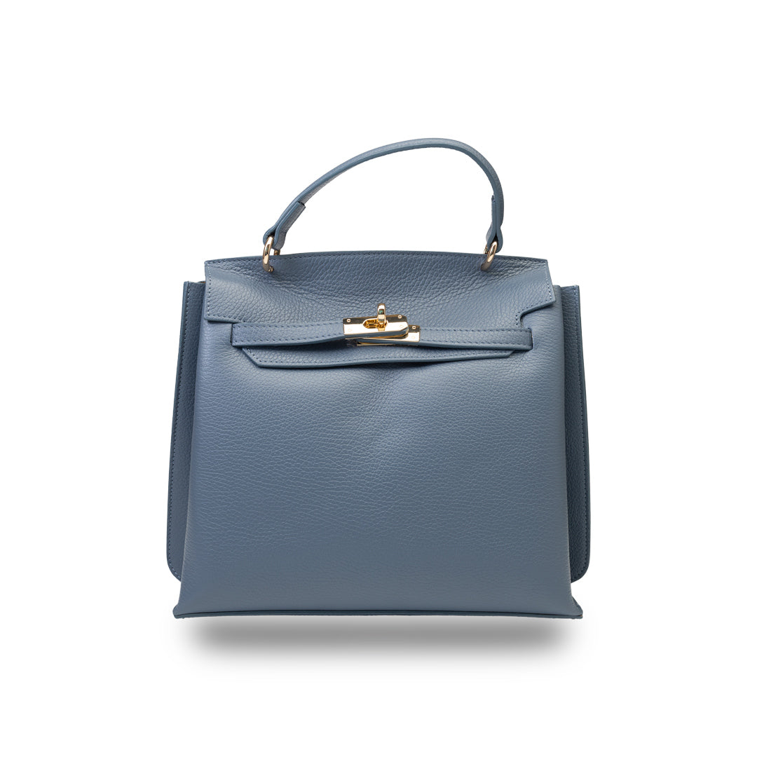 Bolso de mujer de cuero genuino azul Raluca
