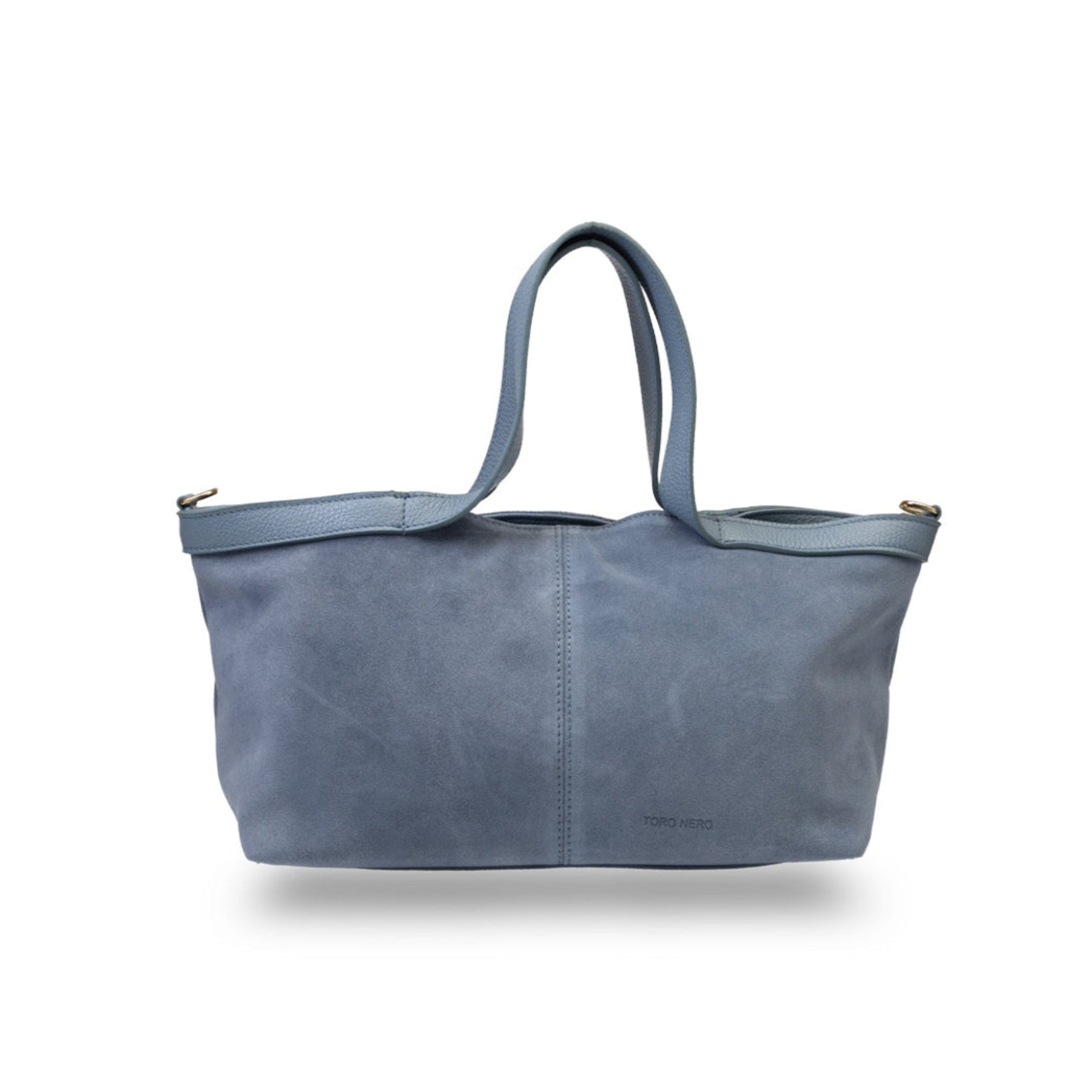 Bolso de mujer de ante natural azul claro Bianca