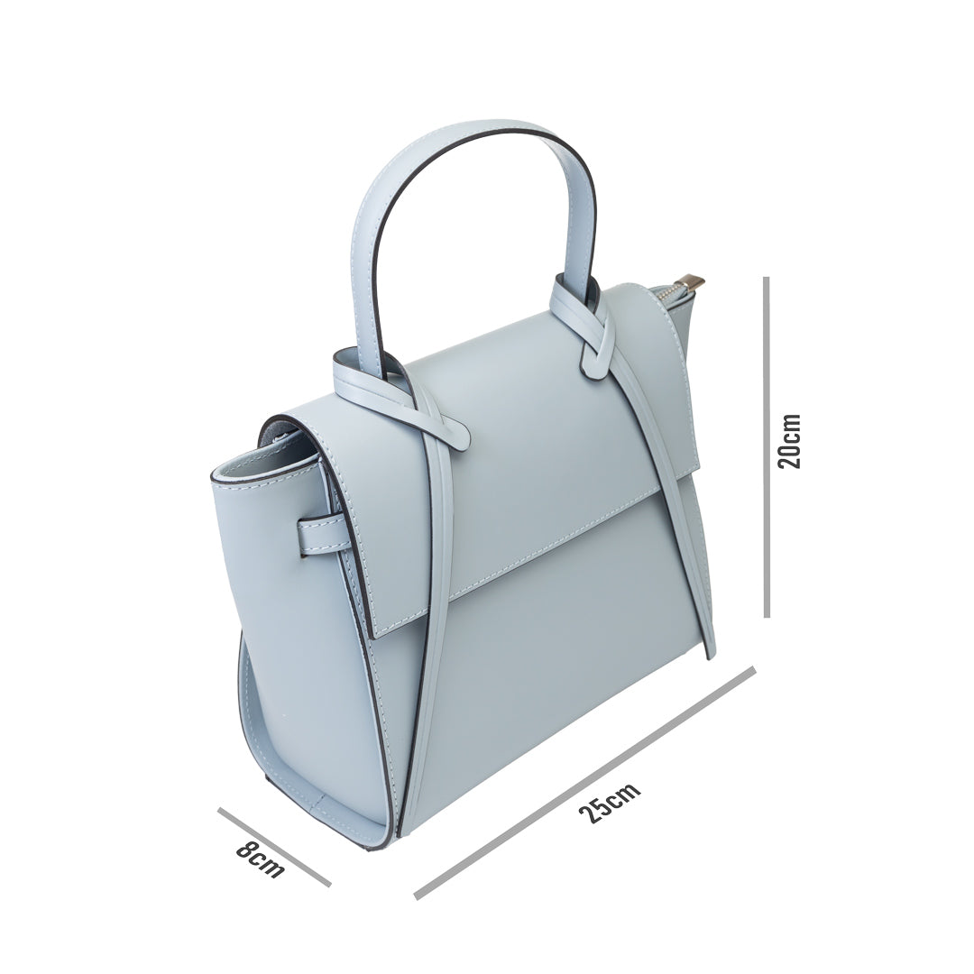 Bolso de mujer de cuero genuino azul claro Erika