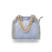 Bolso de mujer de cuero genuino azul claro Ilona