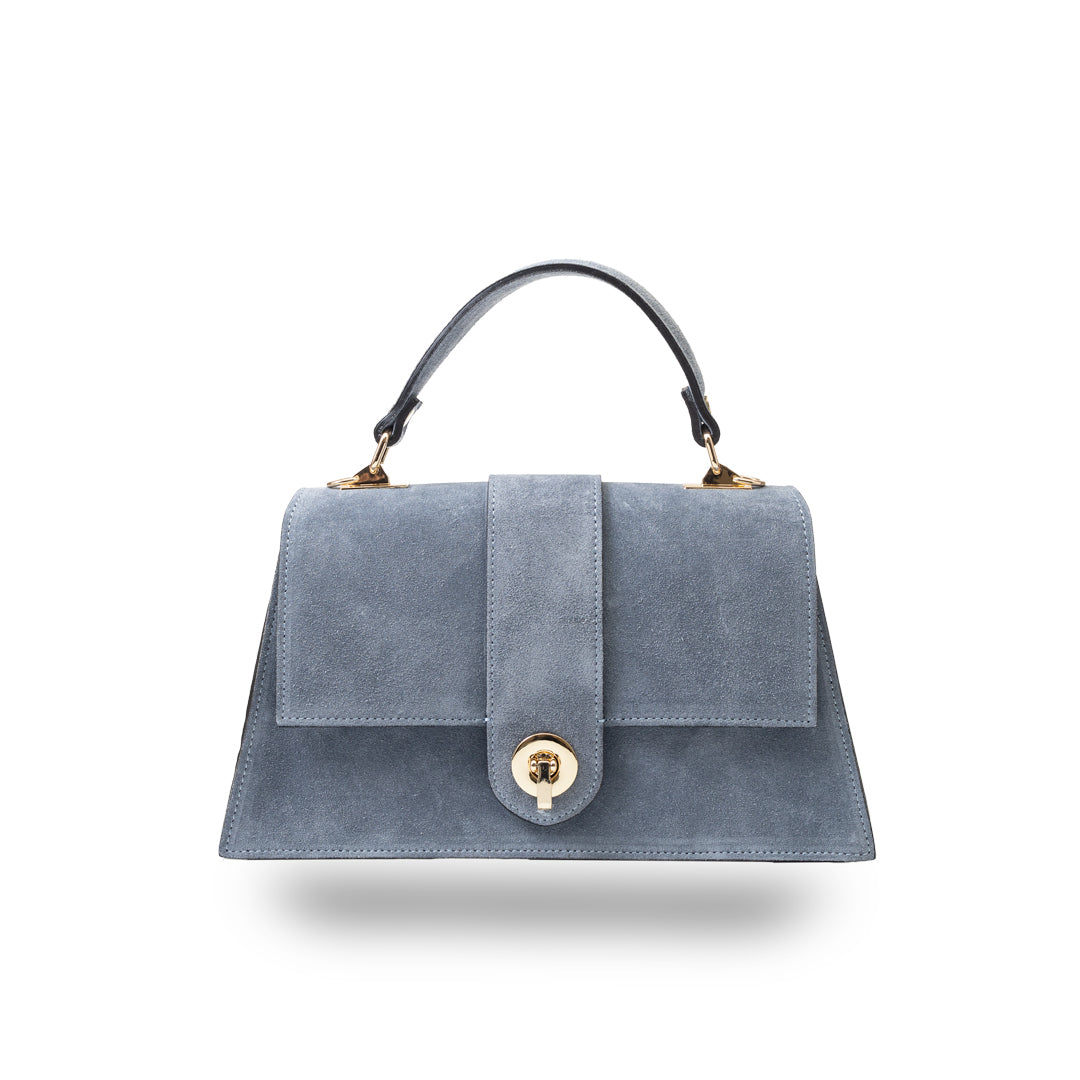 Bolso de mujer de piel natural azul claro Verona