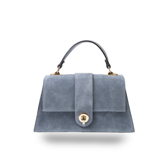 Bolso de mujer de piel natural azul claro Verona