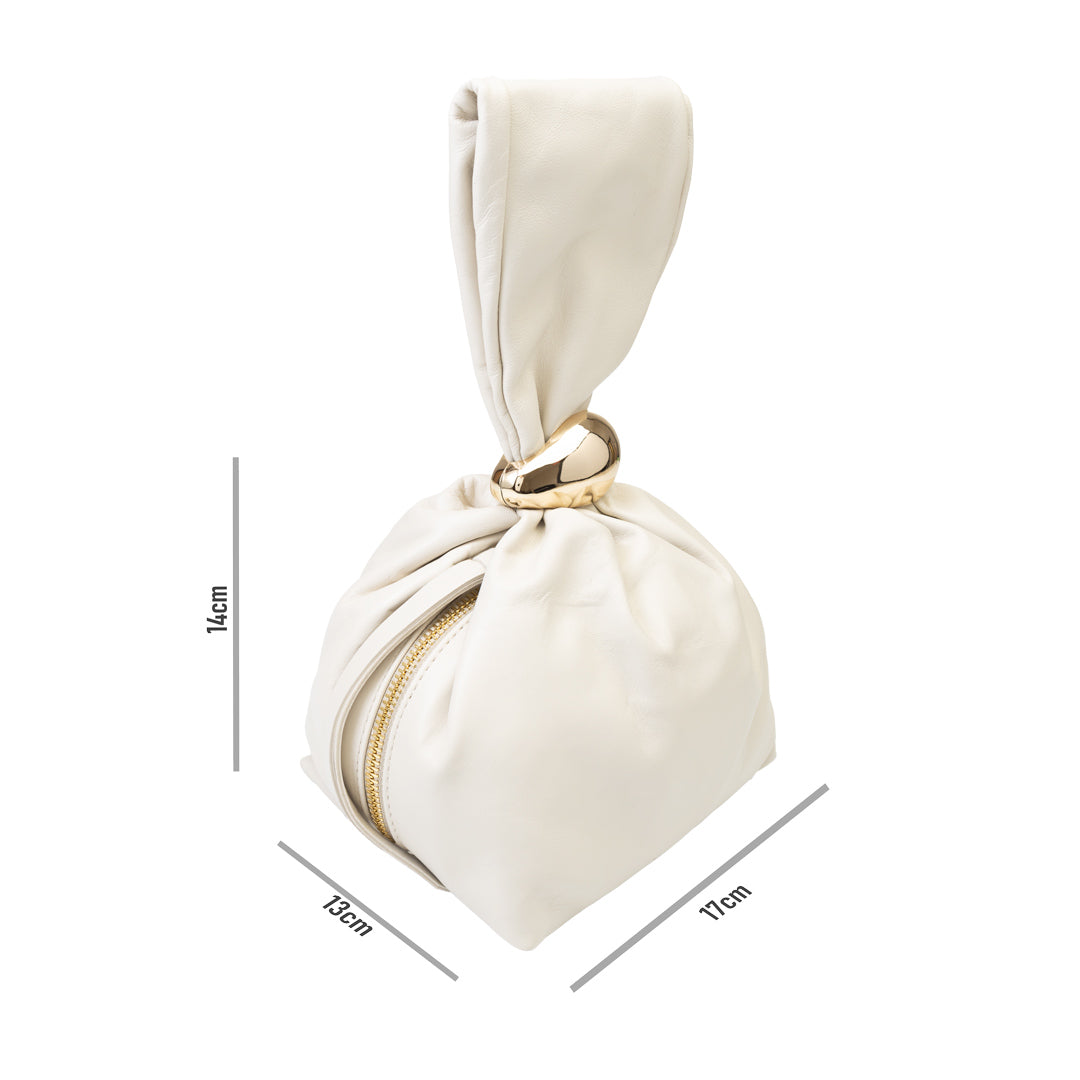 Bolso de mujer de cuero natural beige Eliza