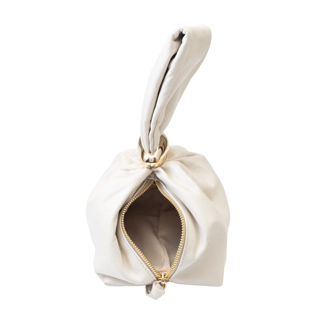 Bolso de mujer de cuero natural beige Eliza