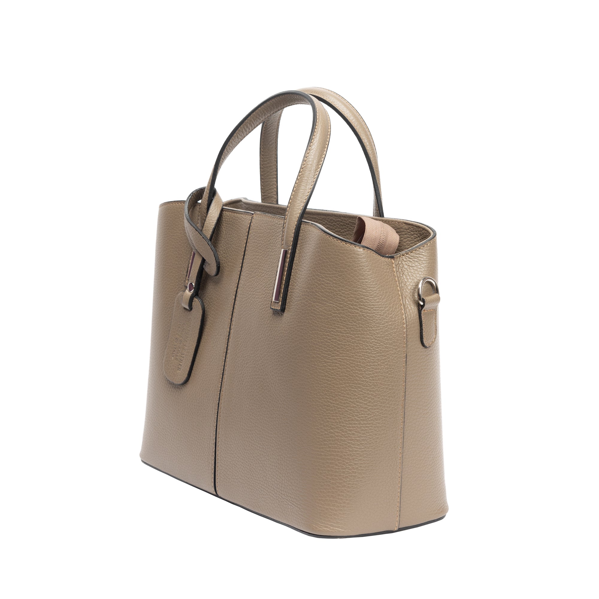 Bolso de mujer de piel natural beige Mara